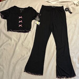 NWT Star Dust 2Pc Flare Leg Pajama Set Sz M